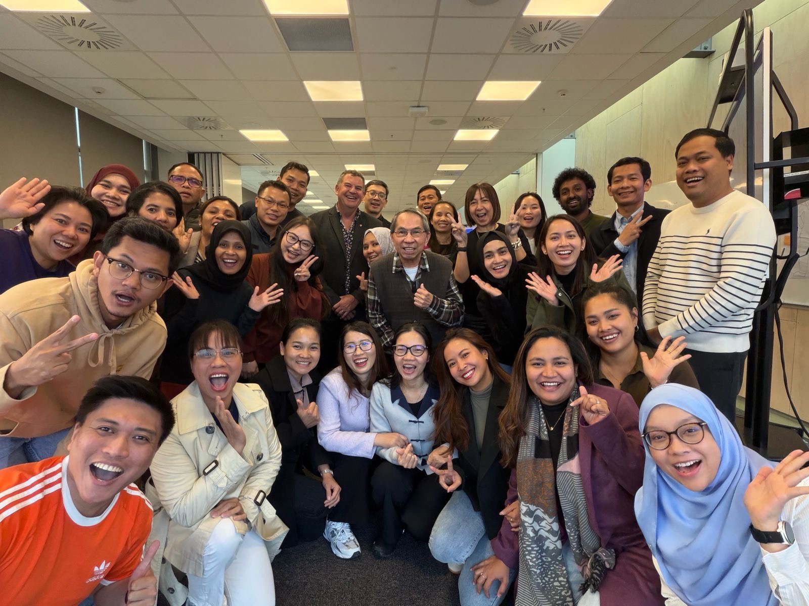 Andrew with international group